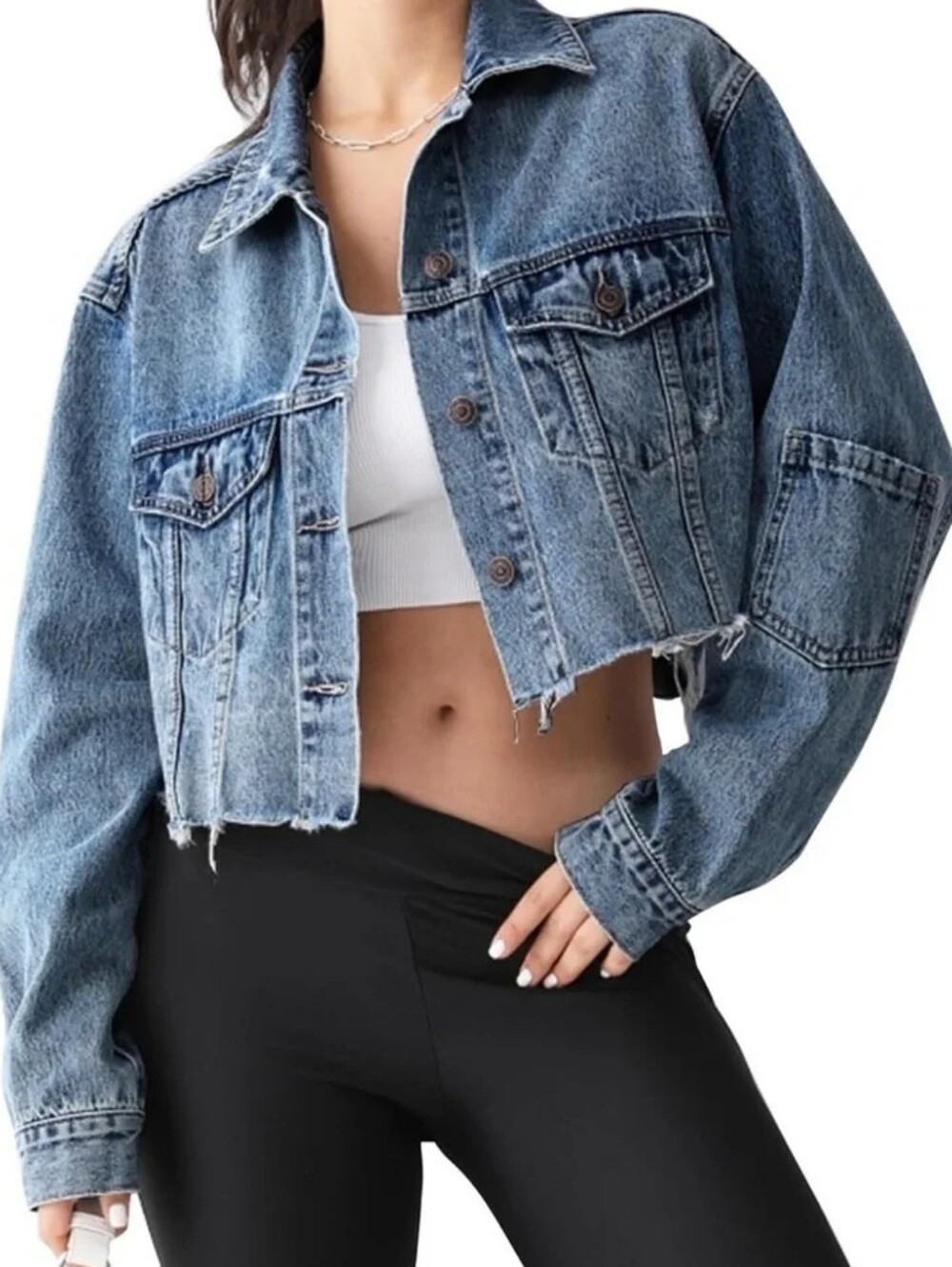 Garage Cropped Jean Jacket